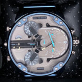 Shop Diesel Daddy 2.0 Chronograph Quartz Grey Dial Blue Steel Strap Watch For Men - DZ7414 in USA
