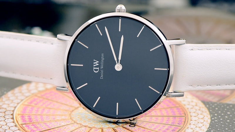 Daniel Wellington Classic Petite Bondi Black Dial White Leather Strap Watch For Women - DW00100284 Buy Now By Daniel Wellington