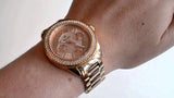 Bulova Crystal Silver Dial Rose Gold Steel Strap Watch for Women - 97N101 Buy Now By Bulova
