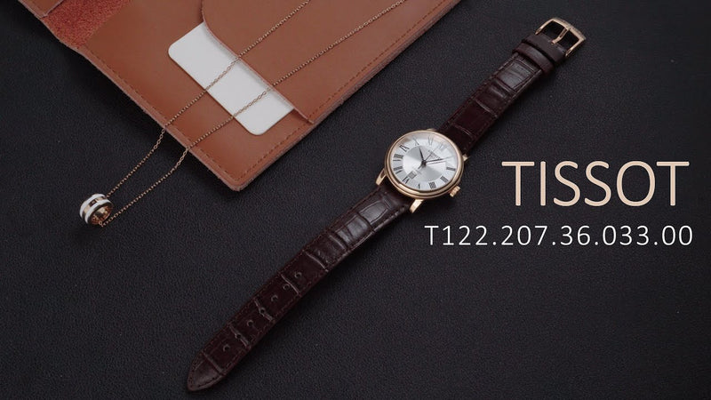 Tissot T Classic Carson Premium White Dial Brown Leather Strap Watch for Women - T122.207.36.033.00 Buy Now By Tissot