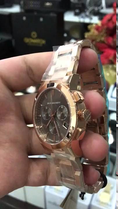 Burberry The City Grey Dial Rose Gold Steel Strap Unisex Watch - BU9754 Buy Now By Burberry