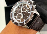 Emporio Armani Diver Chronograph Brown Dial Brown Leather Strap Watch For Men - AR11486 Buy Now By Emporio Armani