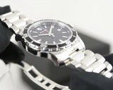 Shop Movado Series 800 Black Dial Silver Steel Strap Watch For Men - 2600135 in USA
