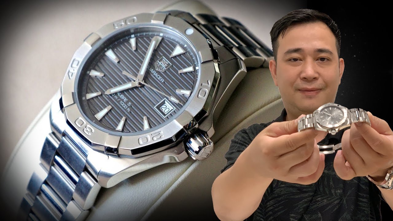 Tag Heuer Aquaracer Automatic Anthracite Grey Dial Silver Steel Strap Watch for Men - WAY2113.BA0928