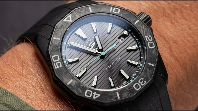 Tag Heuer Aquaracer Professional 200 Solargraph Quartz Black Dial Black Rubber Strap Watch for Men - WBP1112.FT6199 Buy Now By Tag Heuer