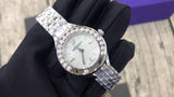 Shop Swarovski Lovely Crystals Mini White Dial Silver Steel Strap Watch for Women - 5242901 in USA