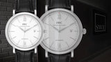 Shop IWC Portofino Automatic White Dial Black Leather Strap Watch for Men - IW356501 in USA