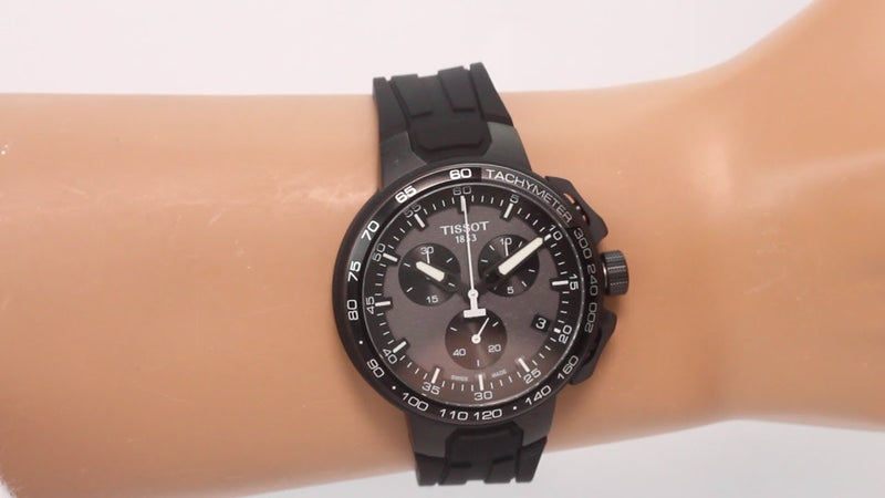 Tissot T Race Cycling Chronograph Black Dial Black Rubber Strap Watch For Men - T111.417.37.441.03 Buy Now By Tissot