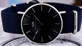 Daniel Wellington Classic Bayswater Black Dial Black NATO Strap Watch For Women - DW00100282 Buy Now By Daniel Wellington