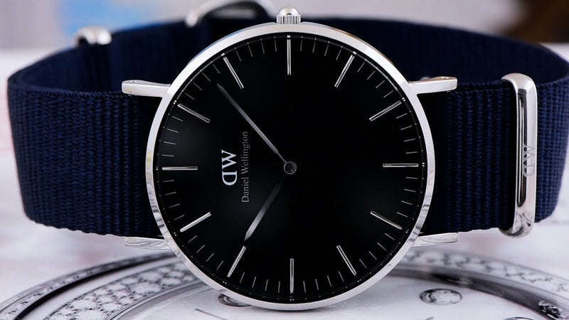 Daniel Wellington Classic Bayswater Black Dial Black NATO Strap Watch For Women - DW00100282 Buy Now By Daniel Wellington