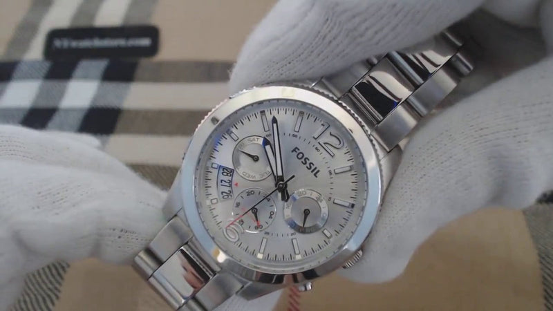 Fossil Boyfriend Multifunction Silver Dial Silver Steel Strap Watch for Women - ES3883 Buy Now By Fossil