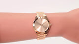 Michael Kors Slim Runway Rose Gold Dial Rose Gold Steel Strap Watch for Women - MK3513 Buy Now By Michael Kors
