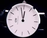 Daniel Wellington Classic Petite York White Dial Brown Leather Strap Watch For Women - DW00100244