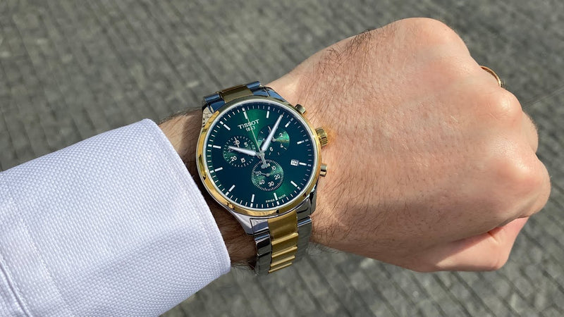 Tissot T Sport Chrono XL Classic Green Dial Two Tone Steel Strap Watch for Men - T116.617.22.091.00 Buy Now By Tissot