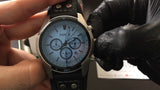Fossil Coachman Chronograph Blue Dial Black Leather Strap Watch for Men - CH2564 Buy Now By Fossil