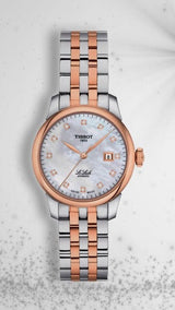 Tissot Le Locle Automatic Lady Mother of Pearl Dial Two Tone Steel Strap Watch For Women - T006.207.22.116.00 Buy Now By Tissot