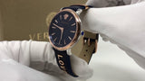 Versace V-Circle Quartz Black Dial Brown Leather Strap Watch for Men - VEBQ01619 Buy Now By Versace
