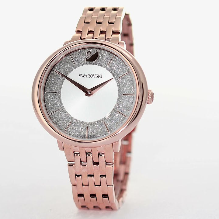 Swarovski Crystalline Chic Analog Silver Dial Rose Gold Steel Strap Watch for Women - 5544590 Buy Now By Swarovski