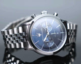 Maserati Epoca Chronograph Blue Dial Silver Steel Strap Watch For Men - R8873618024