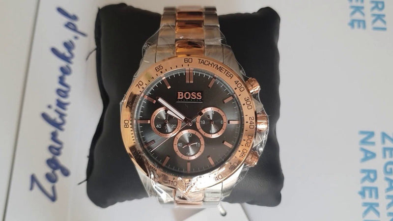 Hugo Boss Ikon Grey Dial Two Tone Steel Strap Watch for Men - 1513339 Buy Now By Hugo Boss