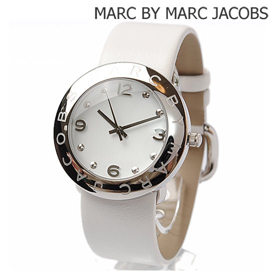 Marc Jacobs Amy White Dial White Leather Strap Watch for Women - MBM1136 Buy Now By Marc Jacobs