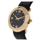 Marc Jacobs Amy Black Dial Black Leather Strap Watch for Women - MBM1154 Buy Now By Marc Jacobs