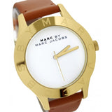 Shop Marc Jacobs Blade White Dial Brown Leather Strap Watch for Women - MBM1218 in USA