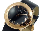 Marc Jacobs Amy Black Dial Black Leather Strap Watch for Women - MBM1225 Buy Now By Marc Jacobs