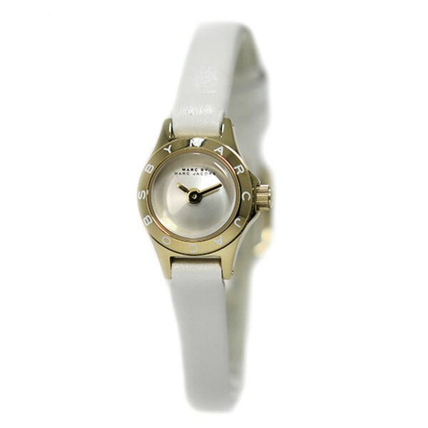 Shop Marc Jacobs Blade White Dial White Leather Strap Watch for Women - MBM1344 in USA