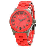 Marc Jacobs Pelly Red Dial Red Silicone Strap Watch for Women - MBM2590