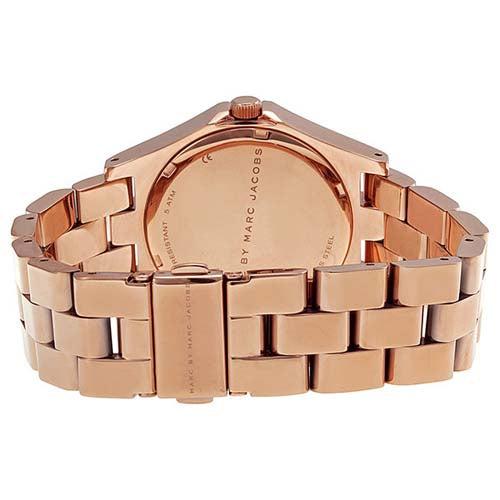 Marc Jacobs Henry Blue Dial Rose Gold Steel Strap Watch for Women - MBM3213 Buy Now By Marc Jacobs