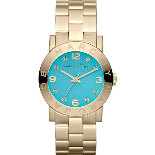 Marc Jacobs Amy Blue Dial Gold Steel Strap Watch for Women - MBM3220 Buy Now By Marc Jacobs