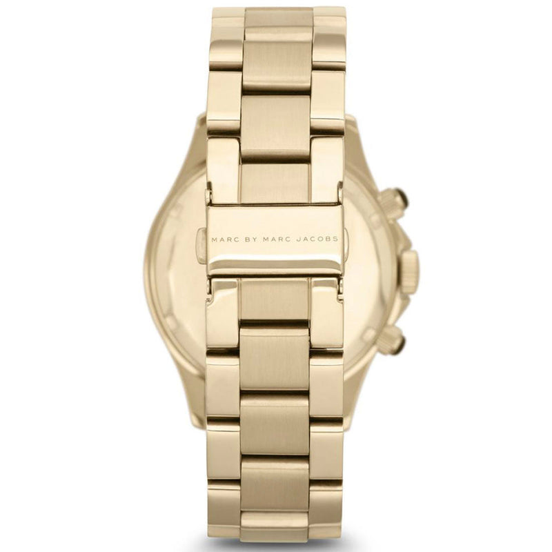 Marc Jacobs Rock Chronograph Black Dial Gold Steel Strap Watch for Women - MBM3253 Buy Now By Marc Jacobs