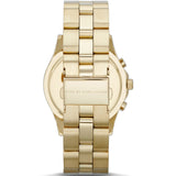 Marc Jacobs Blade Chronograph Blue Dial Gold Steel Strap Watch for Women - MBM3307 Buy Now By Marc Jacobs