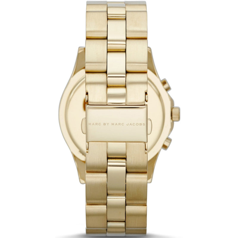 Marc Jacobs Blade Chronograph Blue Dial Gold Steel Strap Watch for Women - MBM3307 Buy Now By Marc Jacobs