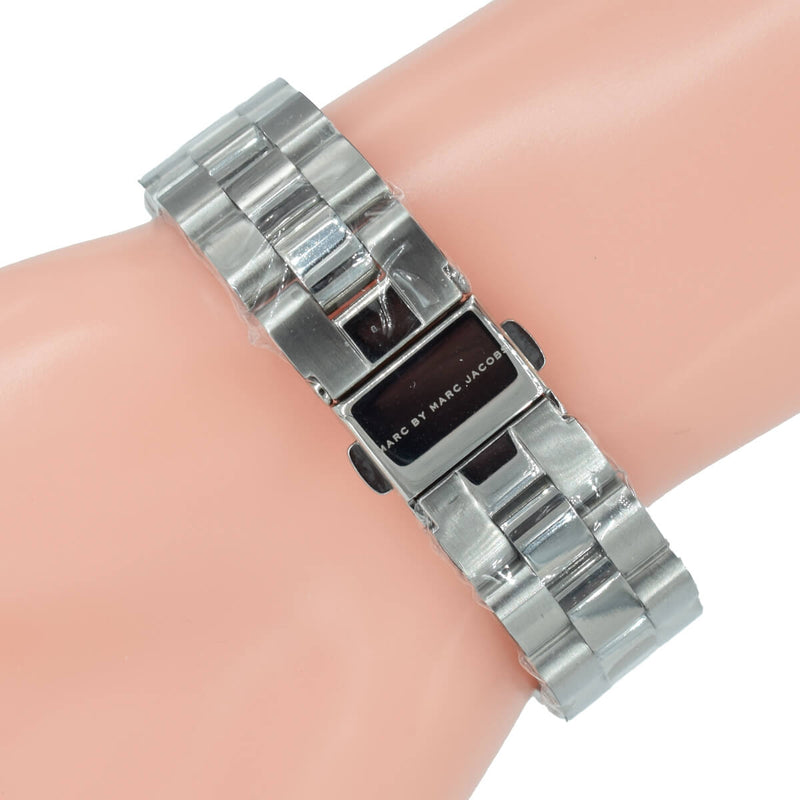 Marc Jacobs Henry Transparent Silver Dial Silver Steel Strap Watch for Women - MBM3337 Buy Now By Marc Jacobs