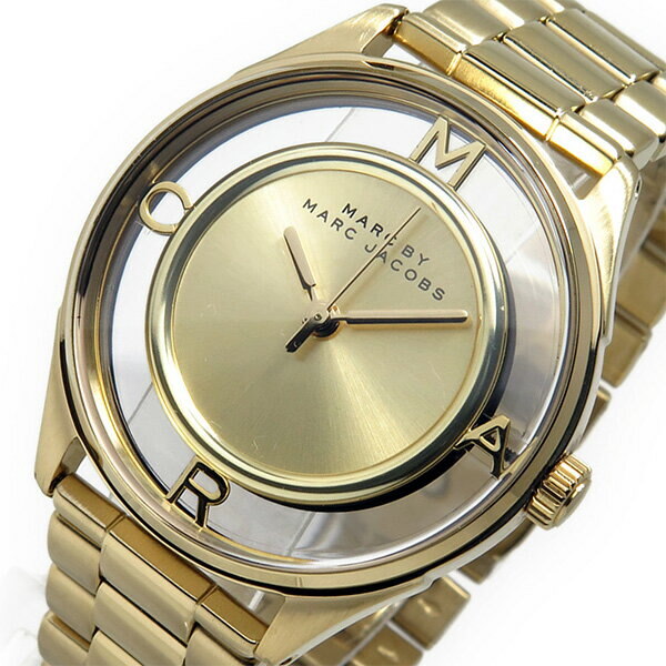 Marc Jacobs Marc Tether Transparent Gold Dial Gold Steel Strap Watch for Women - MBM3413 Buy Now By Marc Jacobs