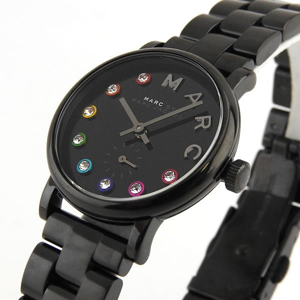 Marc Jacobs Baker Black Dial Black Steel Strap Watch for Women - MBM3425 Buy Now By Marc Jacobs