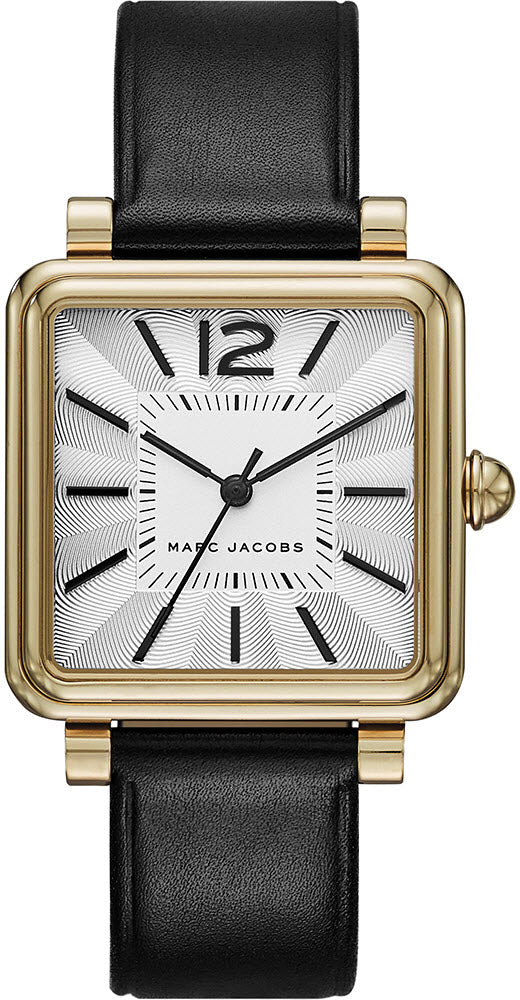 Marc Jacobs Vic Silver Dial Black Leather Strap Watch for Women - MJ1437 Buy Now By Marc Jacobs
