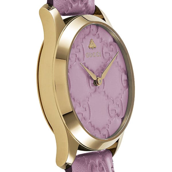 Gucci G Timeless Quartz Lilac Dial Lilac Leather Strap Watch For Women - YA1264098 Buy Now By Gucci