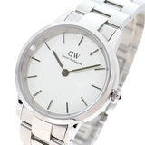 Daniel Wellington Iconic Link White Dial Silver Steel Strap Watch For Women - DW00100205