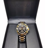 Shop Movado Series 800 Chronograph Black Dial Two Tone Steel Strap Watch For Men - 2600146 in USA