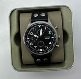 Fossil Retro Pilot Chronograph Black Dial Black Leather Strap Watch for Men - FS5806 Buy Now By Fossil
