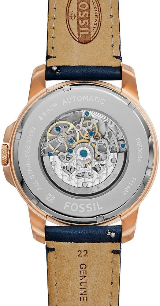 Fossil Grant Mechanical Blue Dial Blue Leather Strap Watch for Men - ME3054 Buy Now By Fossil