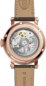 Fossil Boyfriend Automatic Skeleton Grey Dial Grey Leather Strap Watch for Women - ME3089 Buy Now By Fossil