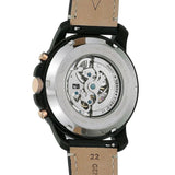 Fossil Grant Sport Automatic Skeleton Black Dial Black Leather Strap Watch for Men - ME3138 Buy Now By Fossil