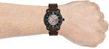 Fossil Commuter Automatic Black Dial Brown Leather Strap Watch for Men - ME3158 Buy Now By Fossil