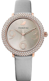 Swarovski Crystal Frost Grey Dial Grey Leather Strap Watch for Women - 5484067 Buy Now By Swarovski