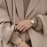 Daniel Wellington Iconic Link White Dial Rose Gold Steel Strap Watch for Women - DW00100213 Buy Now By Daniel Wellington