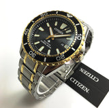 Citizen Eco Drive Promaster Diver Black Dial Two Tone Steel Strap Watch For Men - BN0194-57E Buy Now By Citizen